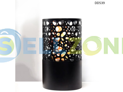 Διακοσμητικό τζάκι βιοαιθανόλης με μεταλλικό περίβλημα από ανοιχτό ξύλο –  DD539